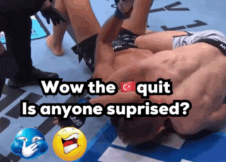 a man laying on the ground with the words wow the quit is anyone suprised on the bottom