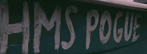 a close up of the side of a boat that says ms pogue