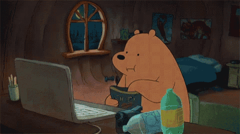 We Bare Bears Munch GIF - We Bare Bears Munch Laptop GIFs