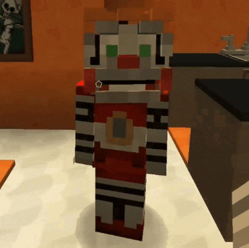 a minecraft character with a red shirt that says ' jl ' on it