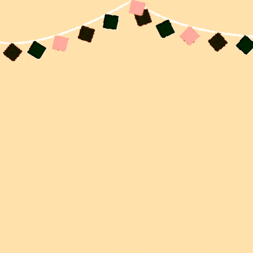 arabic writing on a yellow background with a string of squares