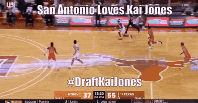 a basketball game is being played in san antonio and texas
