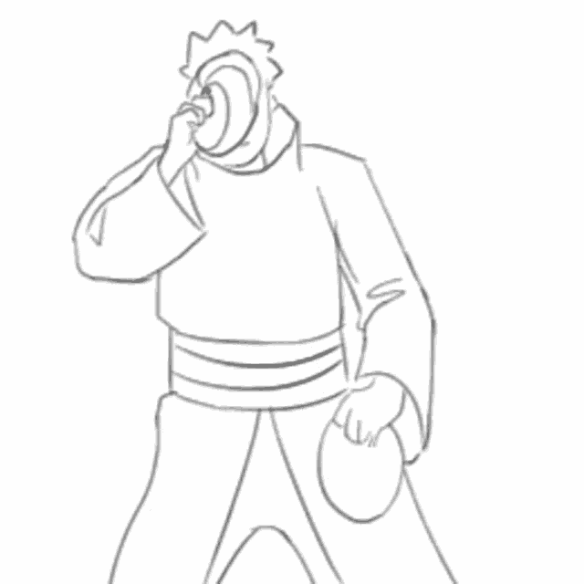 a black and white drawing of a person wearing a mask with three eyes