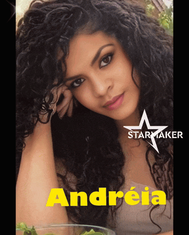 a woman with curly hair is featured on a poster that says andreia