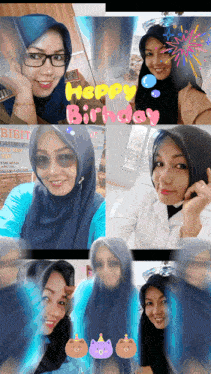 a collage of images with the words happy birthday on the bottom