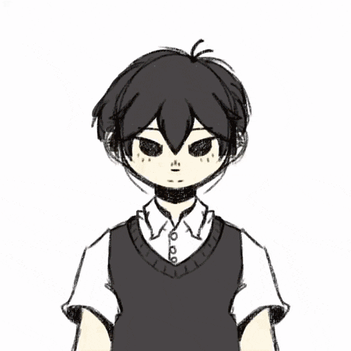 a drawing of a person with a cat on their sleeve