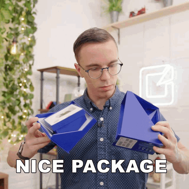 Nice Package Austin Evans GIF - Nice Package Austin Evans I Like This Package GIFs