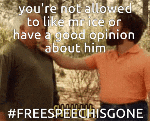 Free Speech Is Gone Mr Ice GIF - Free Speech Is Gone Mr Ice Oddist3 GIFs
