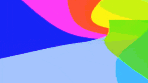a rainbow colored background with a purple corner in the middle