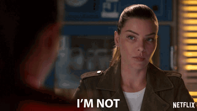 a woman says i 'm not in a netflix advertisement