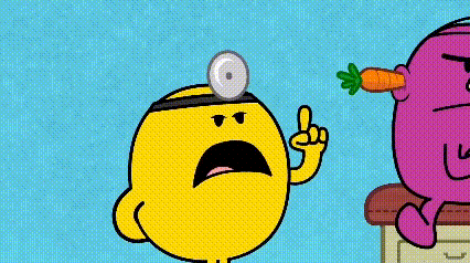 a cartoon character has a carrot sticking out of his ear .