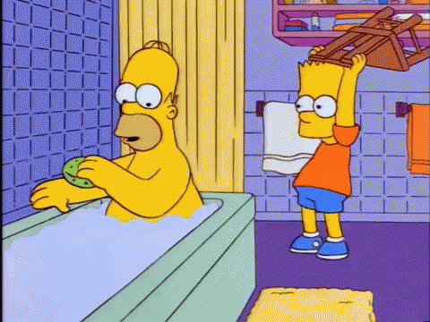 Simpsons Bath GIF - Simpsons Bath Bathing GIFs