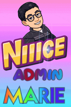 a cartoon of a man with glasses and the name niice admin marie