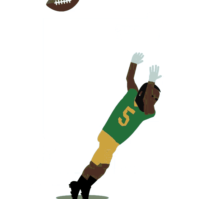 a cartoon of a football player with the name denzel mims