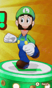 a cartoon character with the letter l on their hat