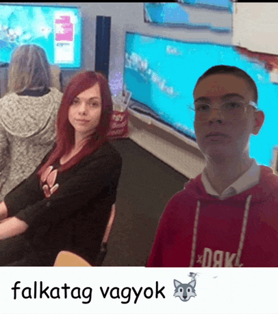 a picture of a boy and a girl with the words falkatag vagyok