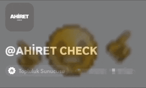 a blurred image of a smiley face with the words @ahiret check below it