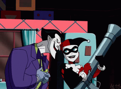 Harley Quinn Joker GIF - Harley Quinn Joker Kiss GIFs