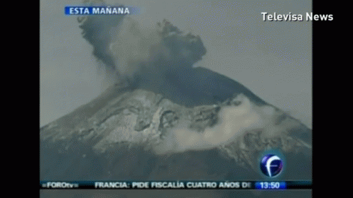 One Of World'S Most Active Volcanos, Mexico'S Popocatepetl Volcano, Has Erupted. GIF