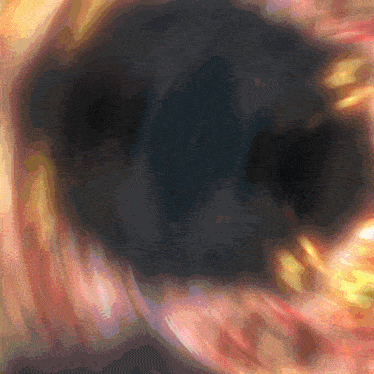 a blurry image of a person 's mouth with a black background