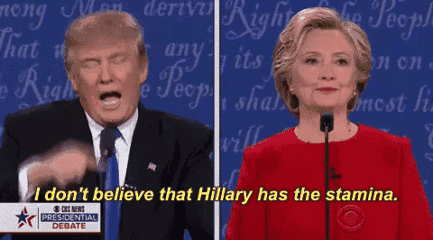 donald trump and hillary clinton during a presidential debate