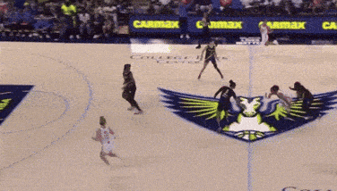 a basketball game is being played on a court with a banner that says ca max
