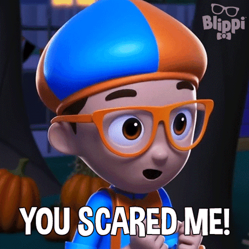 You Scared Me Blippi GIF - You Scared Me Blippi Blippi Wonders - Educational Cartoons For Kids GIFs