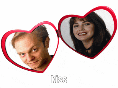 a picture of a man and a woman in a heart shaped frame