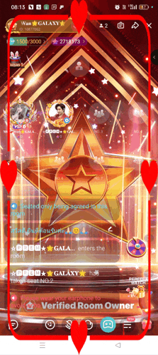 a phone screen shows a verified room owner icon