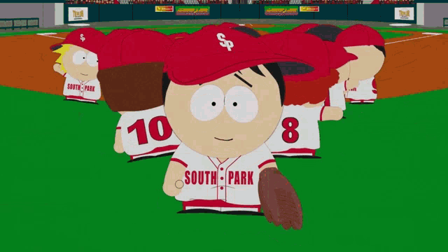 a south park baseball player with the words you 're the greatest on the bottom