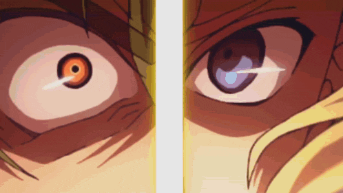 a close up of a person 's eye with a circle in it