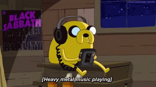 Jake Heavy Metal Music Playing GIF - Jake Heavy Metal Music Playing Adventure Time GIFs