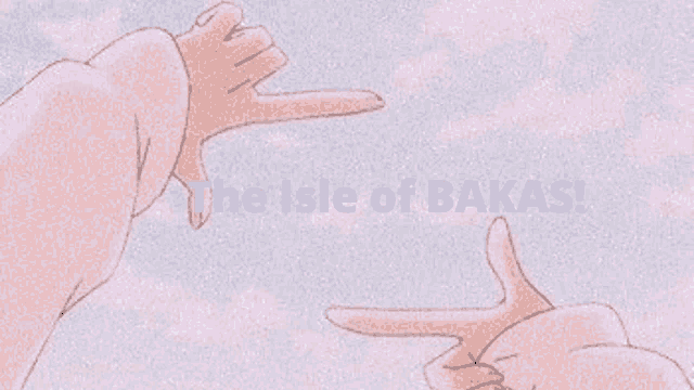 a drawing of a person 's hands with the words the isle of bakas below them
