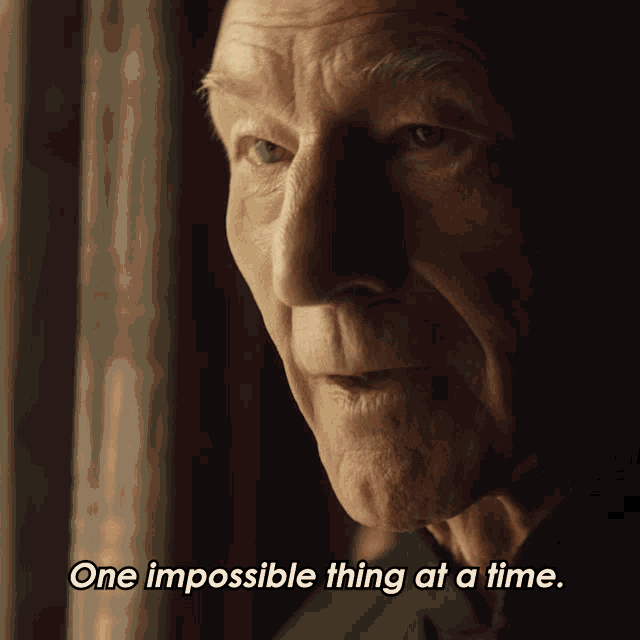 One Impossible Thing At A Time Jean Luc Picard GIF - One Impossible Thing At A Time Jean Luc Picard Star Trek Picard GIFs