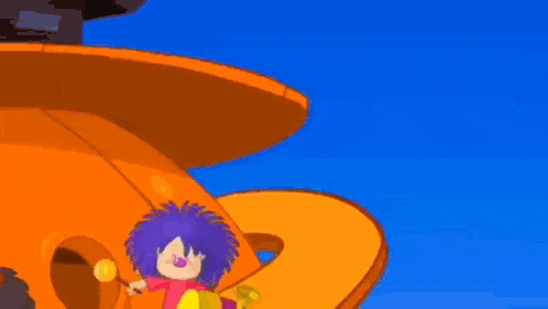 a group of cartoon characters are standing next to each other on a ship .