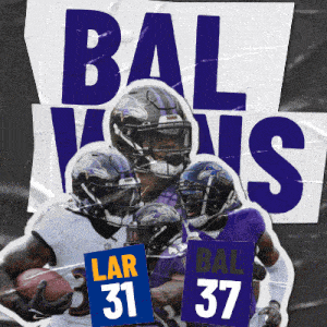 Baltimore Ravens (37) Vs. Los Angeles Rams (31) Post Game GIF - Nfl National Football League Football League GIFs