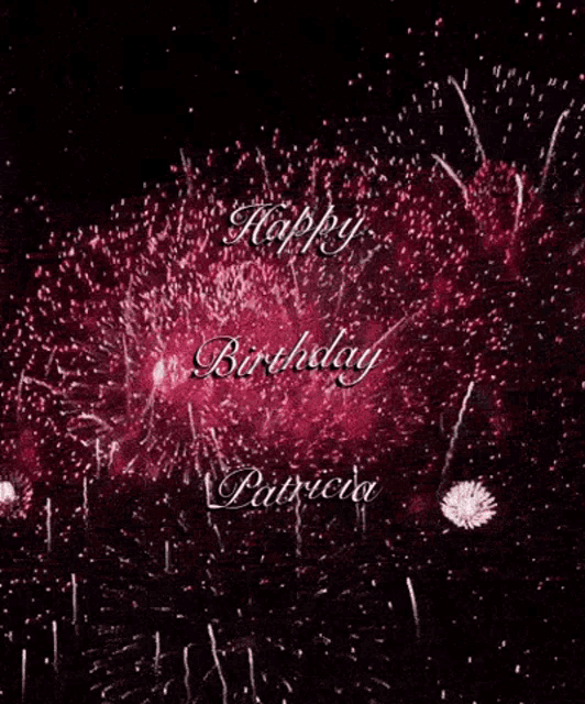 Happy Birthday Patricia Fireworks GIF