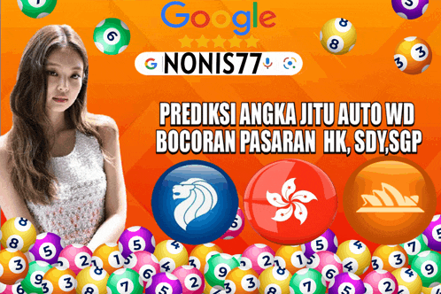 a woman stands in front of a pile of lottery balls with a google logo in the background