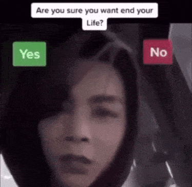 a man in a hooded jacket is asking if he wants to end his life .