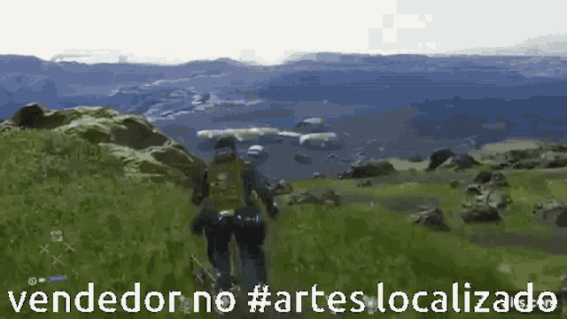 a video game scene with the words vendedor no #artes localizado on the bottom