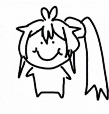 a drawing of a girl surrounded by confetti .