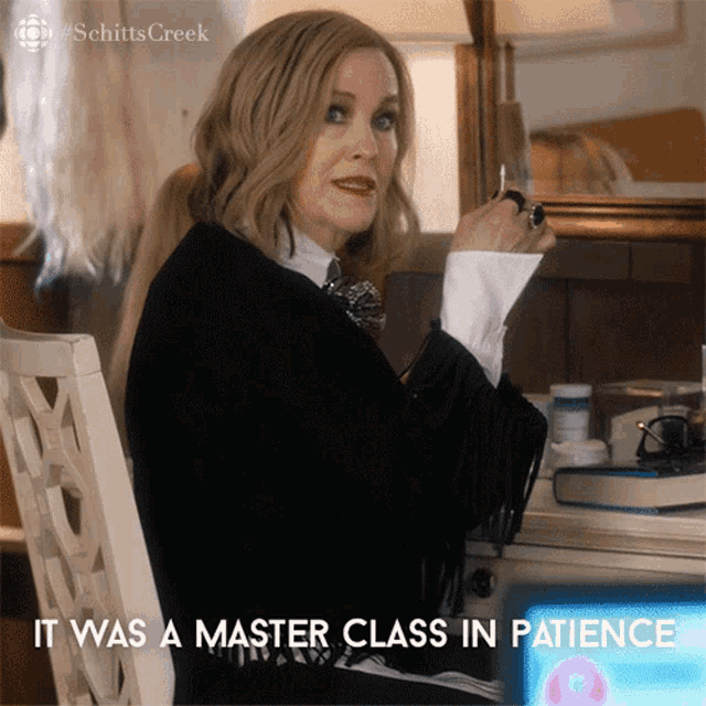 It Was A Master Class In Patience Moira GIF - It Was A Master Class In Patience Moira Moira Rose GIFs