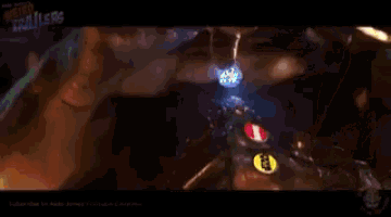 a blue light is coming out of a dark room