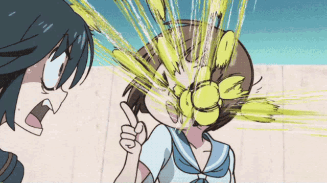 a cartoon of a girl with a flower in her face