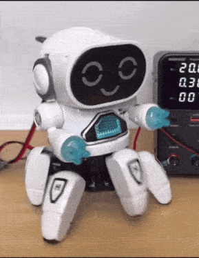 a robot with a display that says 20.0 on it