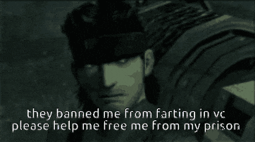 a black and white photo of a man with a caption that says they banned me from farting in vc