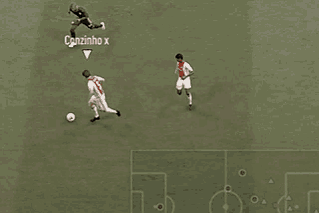 a soccer game with the words regret says no on top