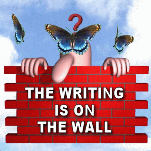 Writing Is On The Wall Prediction Of Disaster GIF