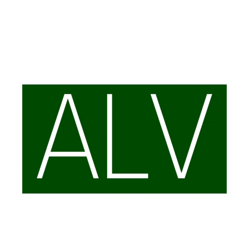 the word alv is on a green background