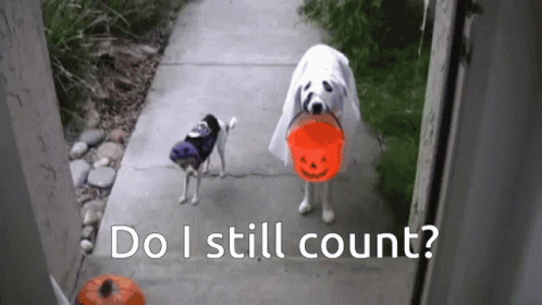 Trick Or Treat Do I Still Count GIF - Trick Or Treat Do I Still Count Knock Knock GIFs